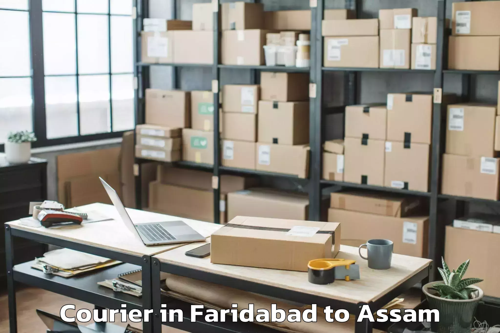 Book Your Faridabad to Dhing Town Courier Today